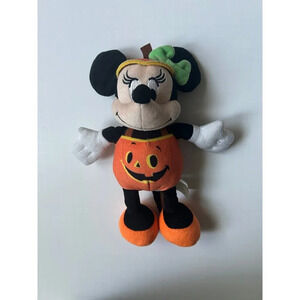 Minnie Mouse Dressed As A Pumpkin Halloween Plush Stuffed Soft Toy Disney